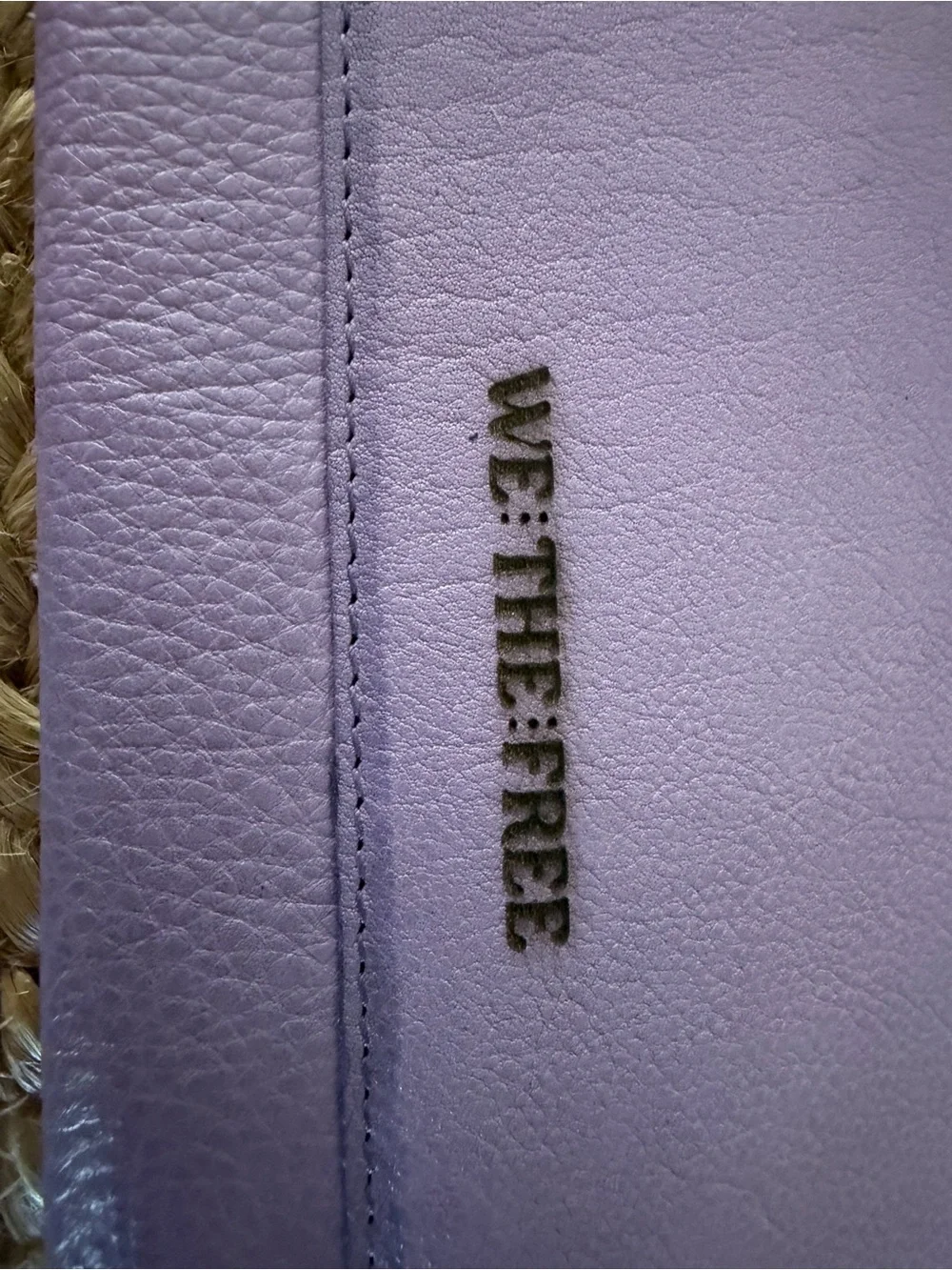 We The Free Free People Emerson Lavender Purple Zip-Around Leather Wristlet